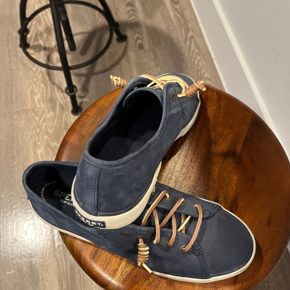 Navy Suede Sperry Top-Sider-Boat Shoe, Size 8 1/2 - Picture 16 of 16